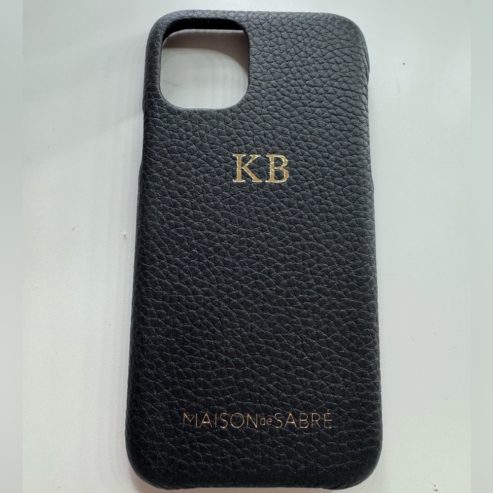 Maison de Sabré Black Leather iPhone 11 Pro Case